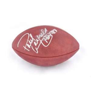 Paul Warfield Autographed Football  Details Pro Football with Hall 
