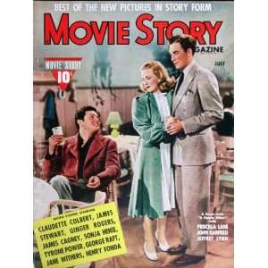  Movie Story Priscilla Lane, John Garfield cover July 1939 