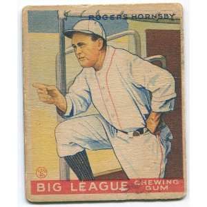 Rogers Hornsby 1933 Goudey Card