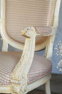 French Vintage Upholstered Cream Yellow Armchairs  Your Dreams Just 