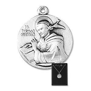  St. Thomas Aquinas Patron Saint, 3PK Lot Pewter Medals 