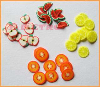 12 Style 3D Fimo pure Fruit Basket For Nail decoration  
