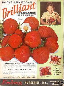 1959 Fruit Tree Flower Catalog EMLONG NURSERIES Mich  