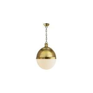 Thomas OBrien Extra Large Hicks Pendant in Hand Rubbed Antique Brass 