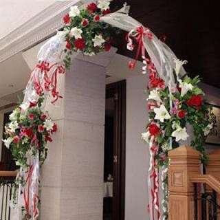 91 WHITE BRIDAL WEDDING ARCH WAY IN OUT DOOR GARDEN N  