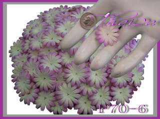 100 Purple Daisy Paper Flower Scrapbooking Card Craft ZP70 6  