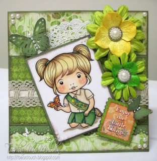 GIRL SCOUT MARCI La La Land Crafts Cling Mounted Rubber Stamp Stamping 