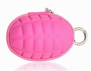 Lovey Grenade Style Key Coin Case Bag Purse   7 colors  