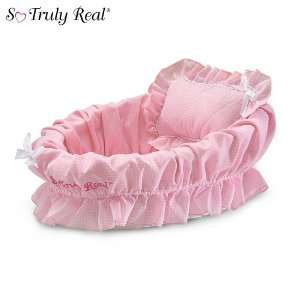  So Truly Real Baby Doll Accessories: Wicker Bassinet With 