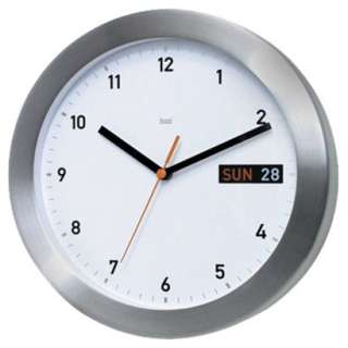 Aluminum White Day/Date Wall Clock.Opens in a new window