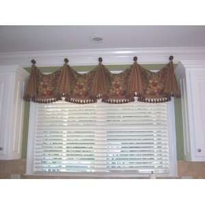    Custom Kitchen Knob Valance with black out lining: Home & Kitchen