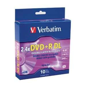  NEW Verbatim 2.4x DVD+R Double Layer Media (95166 KIT 