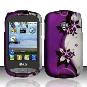 For TracFone Net10 LG 800g HARD Protector Case Phone Cover Purple 