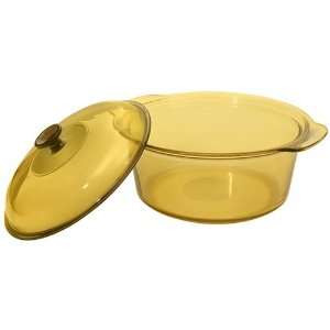   Visions Corning 5.3 Quart Dutch Oven with Lid, Amber: Kitchen & Dining