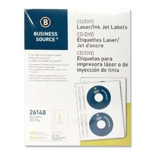  Business Source CD/DVD Laser/Inkjet Label