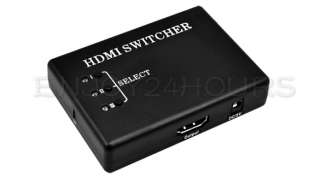 Port HDMI Switch Splitter 1080P For PS3 DVD HDTV +IR Remote control