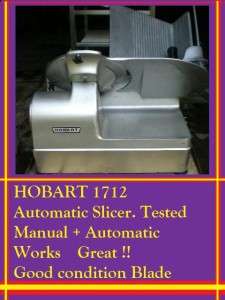 Hobart 1712 Automatic Meat Cheese Slicer + Sharpener Works Good 