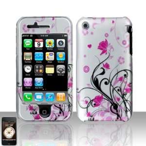   Pink Flower Apple Iphone 3g 3gs Snap on Cell Phone Case: Electronics