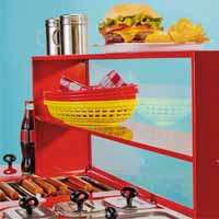 Hot Dog Cart Roller Grill & Steamer, Hotdog Cooker, Bun Warmer, Ice 