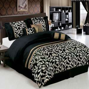   Linens Queen King Comforter Set Royal Hotel Collection Chandler 7 Pcs
