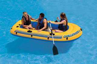 Intex 68370E Challenger 3 Person Inflatable Boat Set  