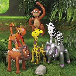 INFLATABLE ZOO/JUNGLE PARTY ANIMAL SET/Birthday Decoration/Supply 