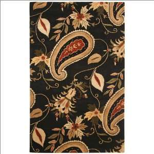   Round Rizzy Rugs Destiny DT 920 Black Floral Rug: Home & Kitchen