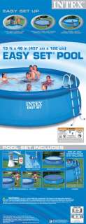 INTEX 15 x 48 Easy Set Pool Set w/ Pump, Ladder, Kits  