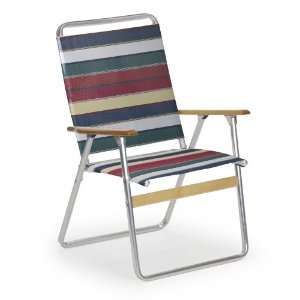   Highback Folding Beach Arm Chair, Spencer: Patio, Lawn & Garden