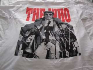   BAND T SHIRT WHITE BRAND NEW ADULT LARGE KEITH MOON ROCK ROLL  