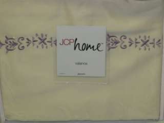 NEW  Srena Valance  Ivory Color With Purple Embroidered Design 