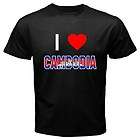 LOVE/HEART CAMBODIA Khmer Cambodian Country Flag Black T Shirt K16