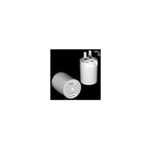  Mini Dual USB Port Power Adapter / AC Charger (White) for Garmin 