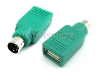 1x USB A Female to PS/2 Male Mouse&Keyboard Adapter NEW  