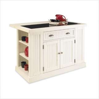 Home Styles Nantucket Kitchen Island in Distressed White 88 5022 