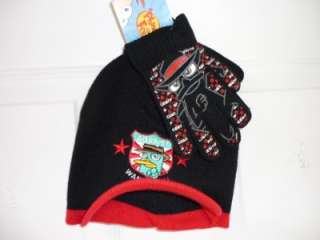 NEW Boys PHINEAS AND FERB Winter HAT GLOVES Set PERRY  