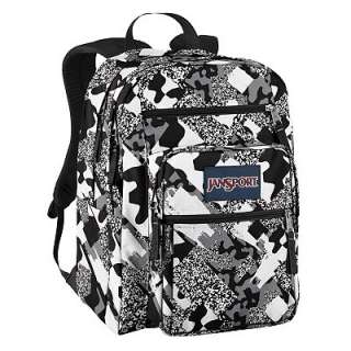 NWT   JANSPORT   BIG STUDENT   BACKPACK   Whit/Blk CAMO   2100 cu.in 