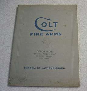 COLT FIREARMS 1932 GUN CATALOG LAW ENFORCEMENT W/PRICE LIST  