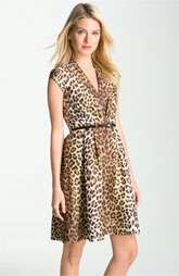 kate spade new york roxanne animal print silk dress $448.00