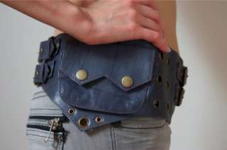 Hip Handmade Leather Waist Pack Bag Party Style Belt   