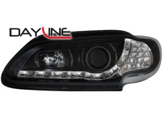 Renault Megane I DRL LED Headlights Dayline black 2  