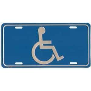  Handicap Handicapped Wheelchair Wheel Chair Embossed Metal 
