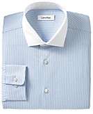 Customer Reviews for Calvin Klein Dress Shirt, Blue Stripe with White 