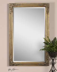 Uttermost Carapelle Accent Mirror with Antique Style Gold Leaf 