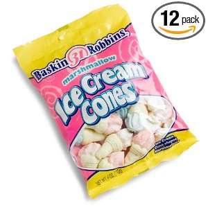 Baskin Robbins Candy Marshmallow Ice Cream Cones, 4 Ounce Bags (Pack 