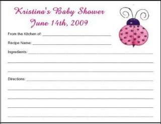 10 BABY SHOWER RECIPE CARDS PARTY FAVOR 200 + DESIGNS  