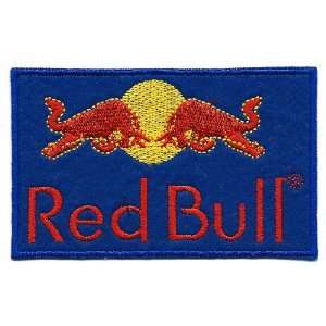  Red Bull Blue Logo Embroidered Iron On / Sew On Patch 