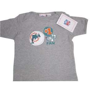 Miami Dolphins NFL Reebok Baby/Infant #1 Fan Gray T Shirt  