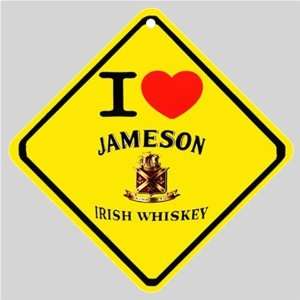  I Love Jameson Irish Whiskey Logo Car Window Sign 