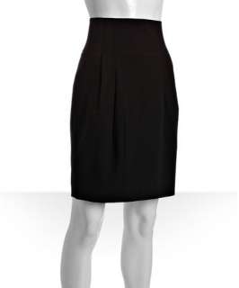 BCBGMAXAZRIA black stretch Sheri high waisted pleated skirt
